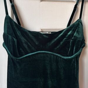 Emerald Green Velvet Dress